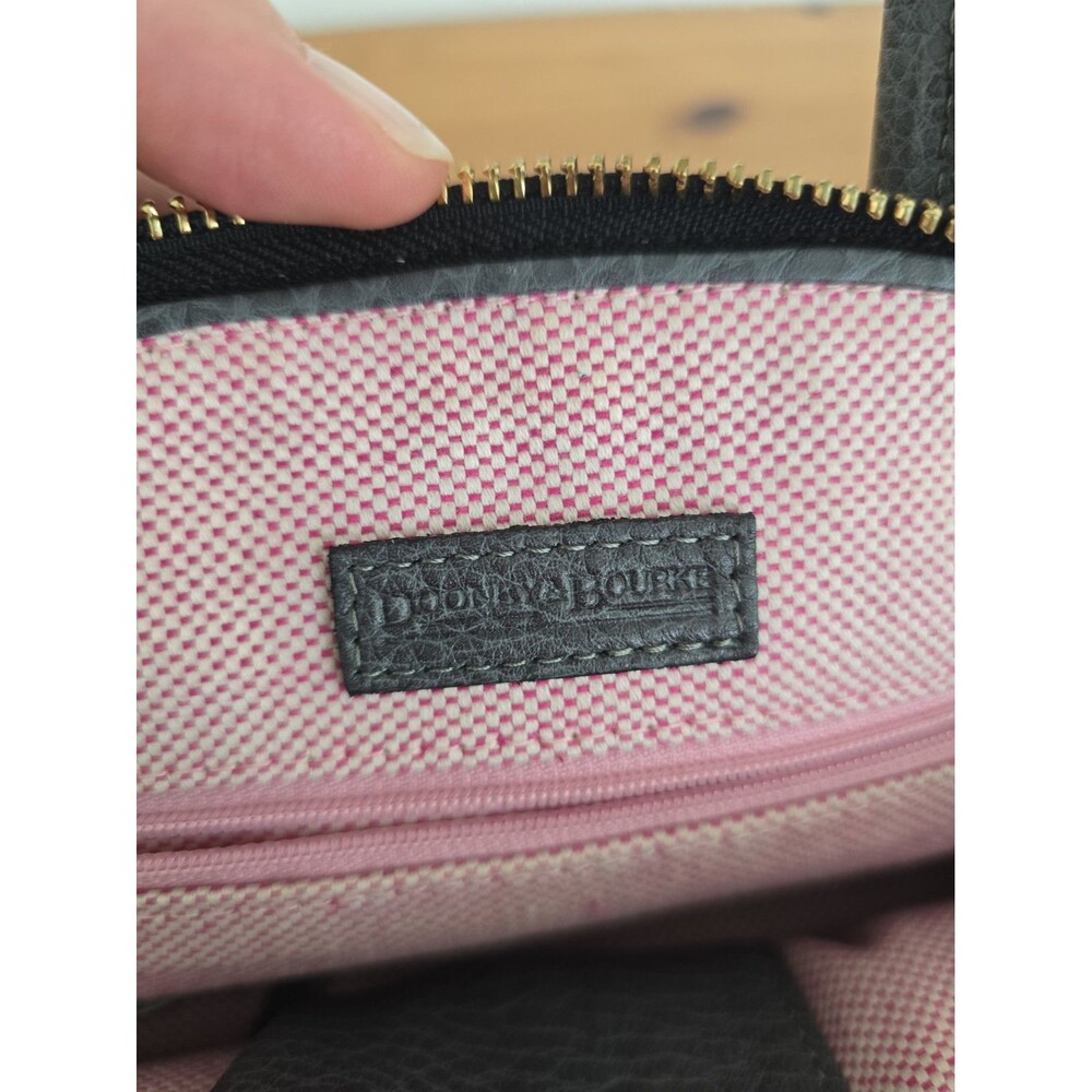 Dooney & Bourke Baby Domed Satchel Handbag Gray Leather - Picture 12 of 14